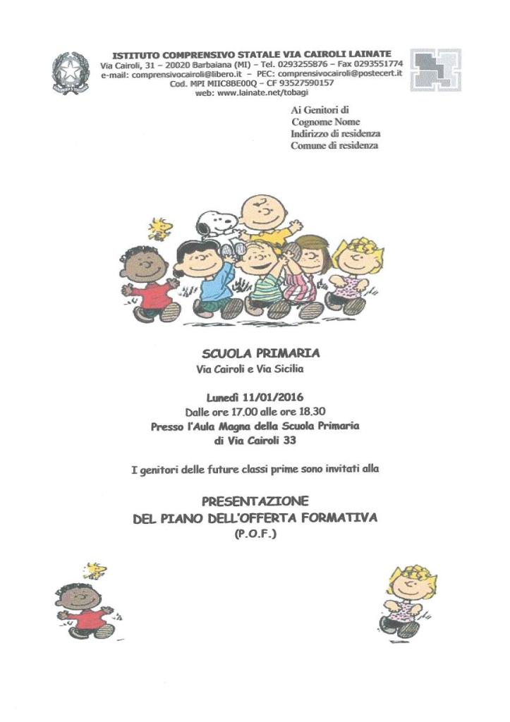 Presentazione POF primaria