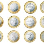 Monete commemorative dell'euro con valore collezionistico, simbolo di potenziale guadagno.