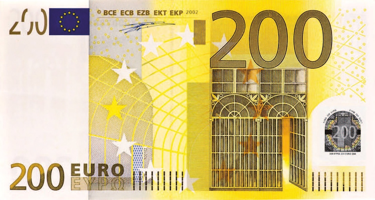 Banconota da 20 euro con evidenza del suo valore speciale nel Superenalotto.