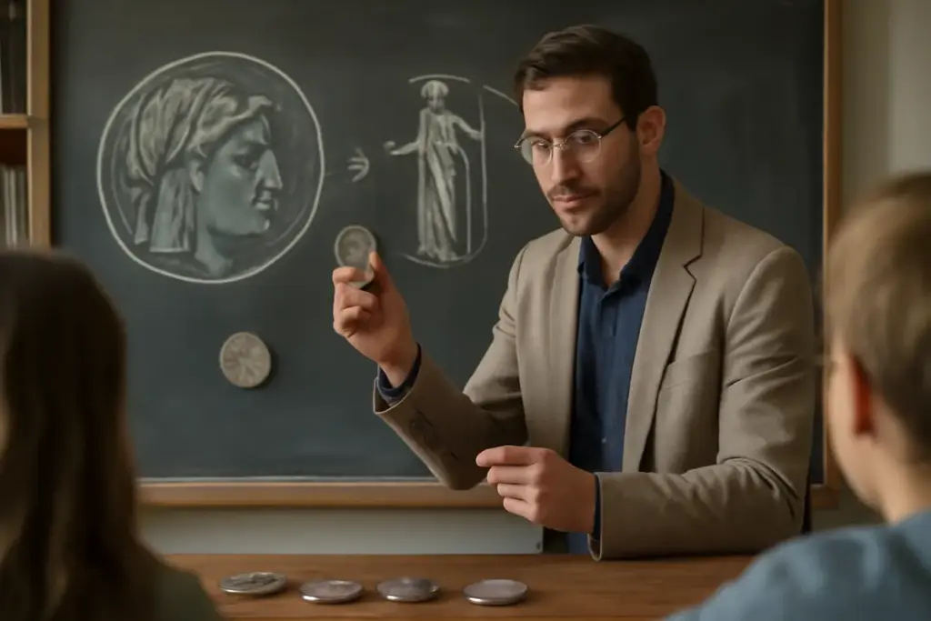 Didattica numismatica con monete antiche greche: il segreto per spiegare concetti complessi in modo semplice